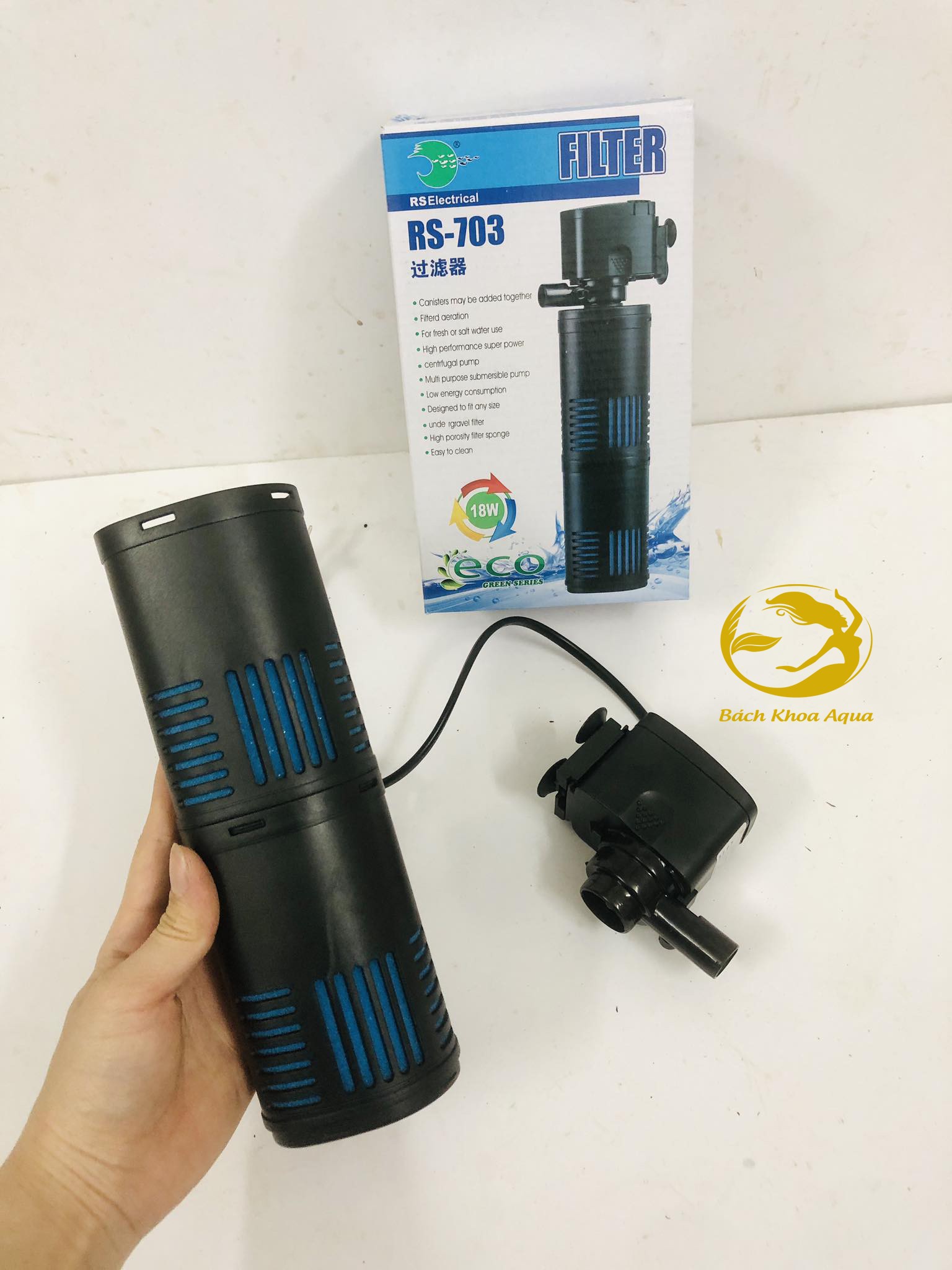 Máy lọc trong cho bể cá RS đủ công suất tiện lợi